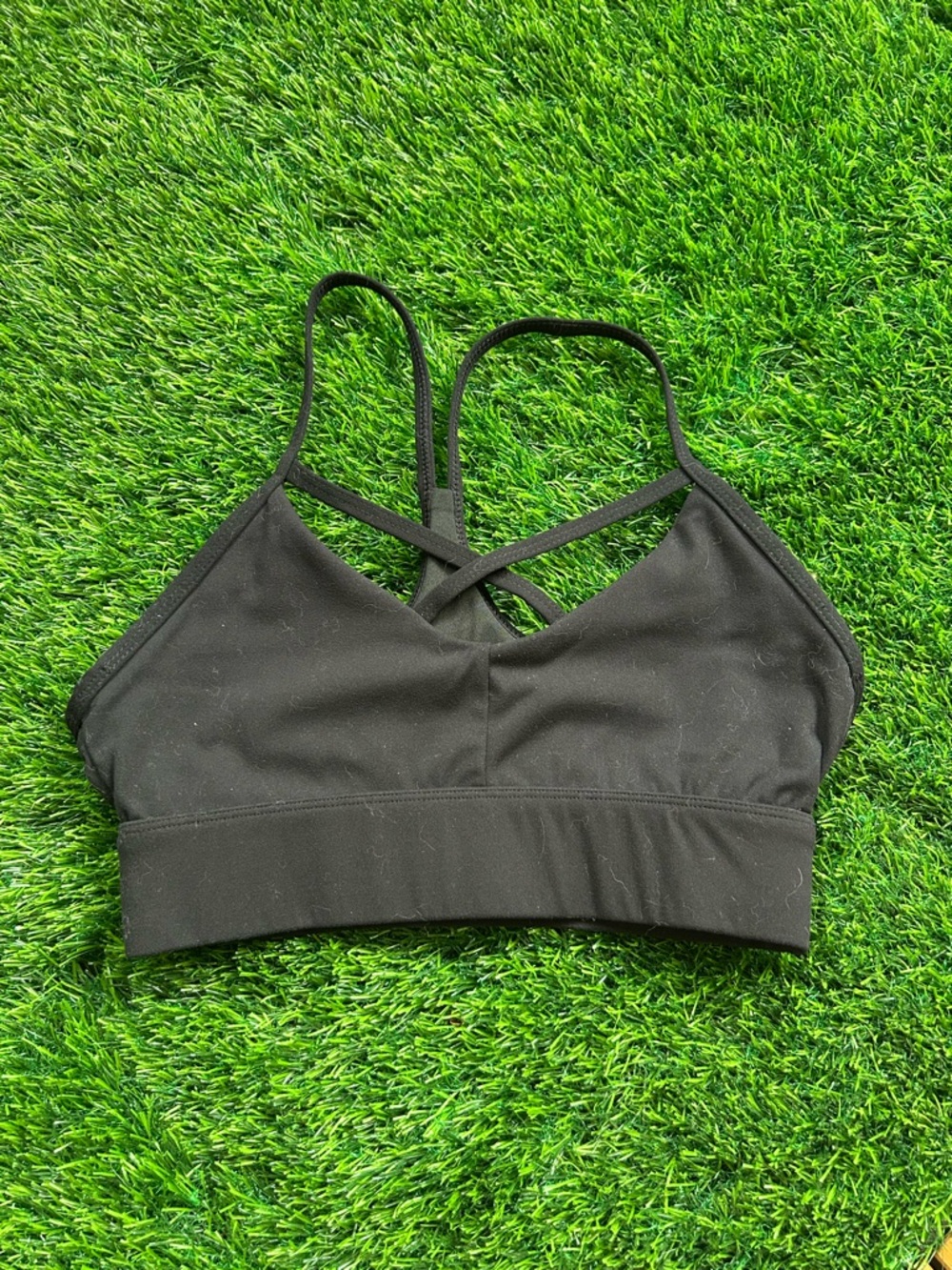 NVGTN Black Crisscross Strappy Sports Bralette